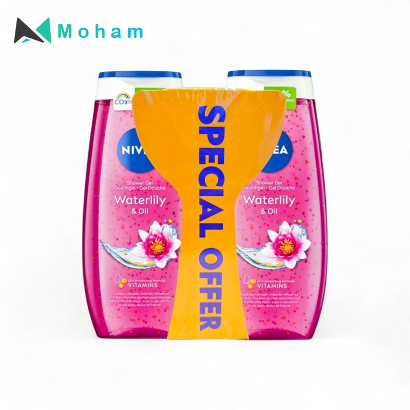 NIVEA BATH CARE SHOWER WARTR LILY & OIL 250ML 2PC OFFER PK