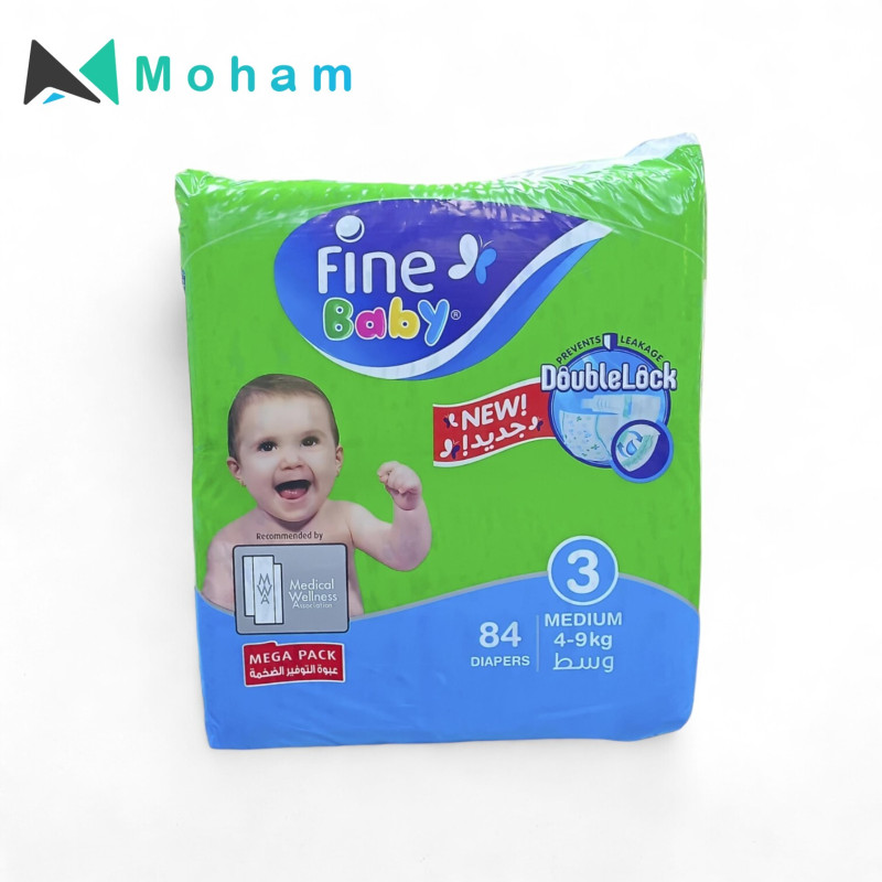 FINE DIAPER MEDIUM MEGA PACK NO3 (84X2)