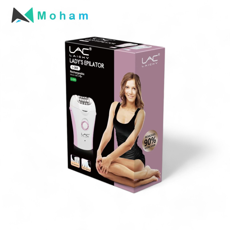 LAC LAICHY L-302 Lady's Epilator - Rechargeable Micro USB Hair Removal