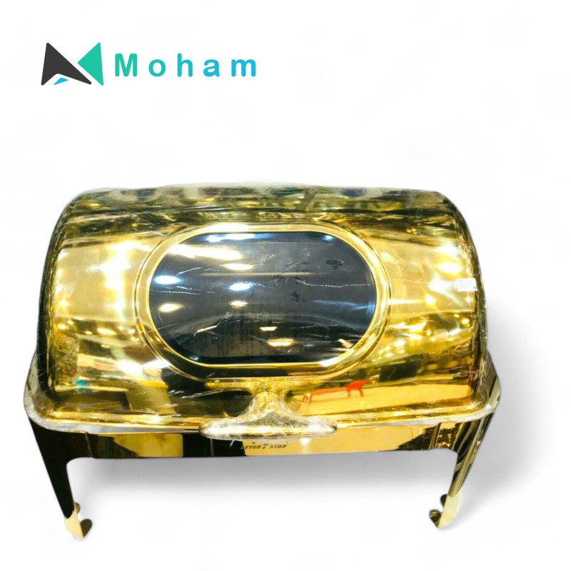 Golden Rectangular Chafing Dish