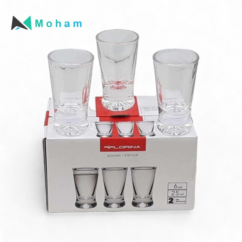 GLASS TUMBLER 25ML-6 PCS