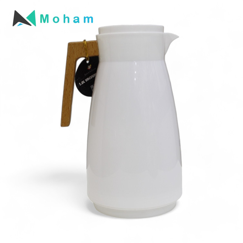 Black Thermal Carafe with Wooden Accent