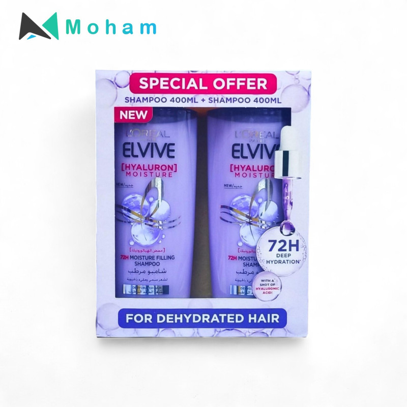 LOREAL SHAMPOO HYALURON 2 PCS 400ML