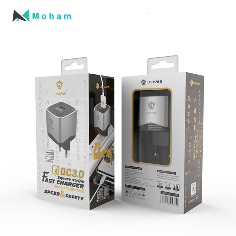 FAST CHARGER Quick charge LCH082UK-1U + Type-C ,  Iphone, Micro