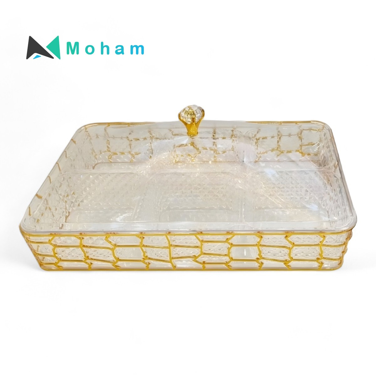 Germax Clear & Gold Rectangular Acrylic Box