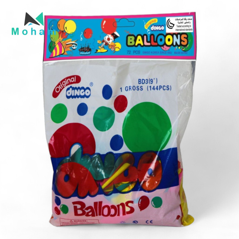 BD-3 RUBBER BALLOONS 9" 1.2GM