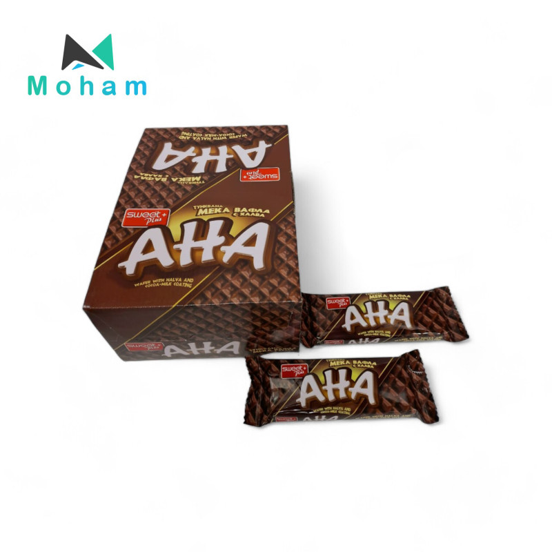 AHA Wafers with Halva and Cocoa Milk Coating 24pcs. 70grams
