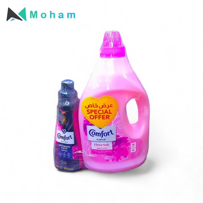 COMFORT FABRIC SOFTENER PINK (4LTR+650ML)
