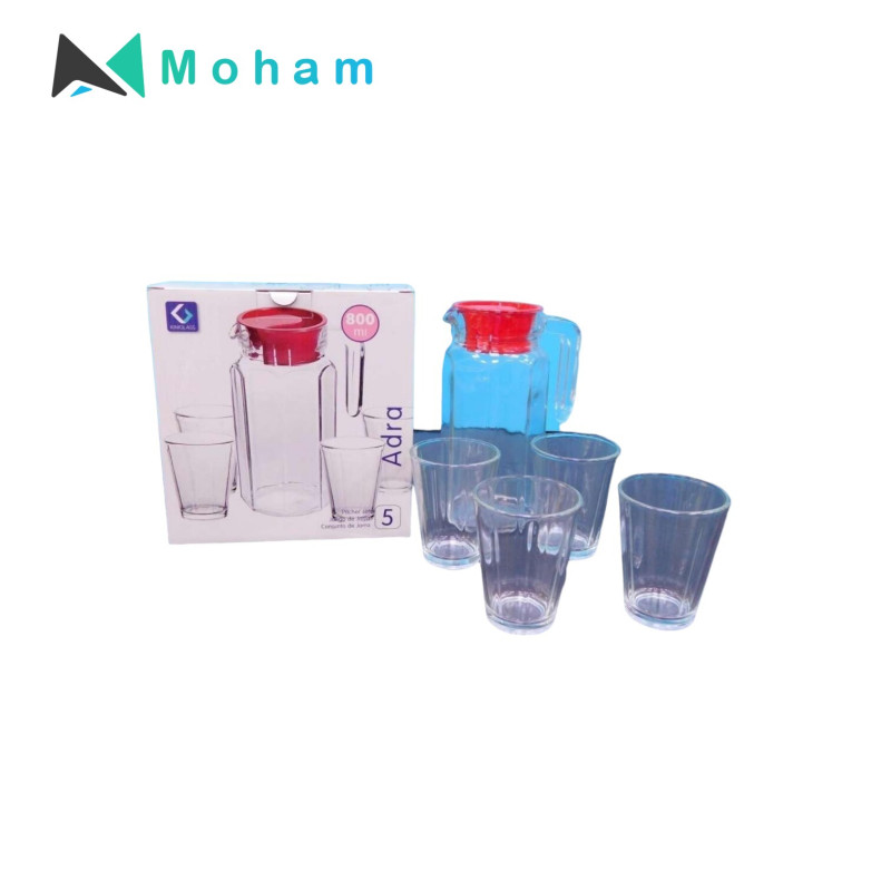 KIMGLASS ADRA PITCHER+TUMBLER SET(800+180ML)
