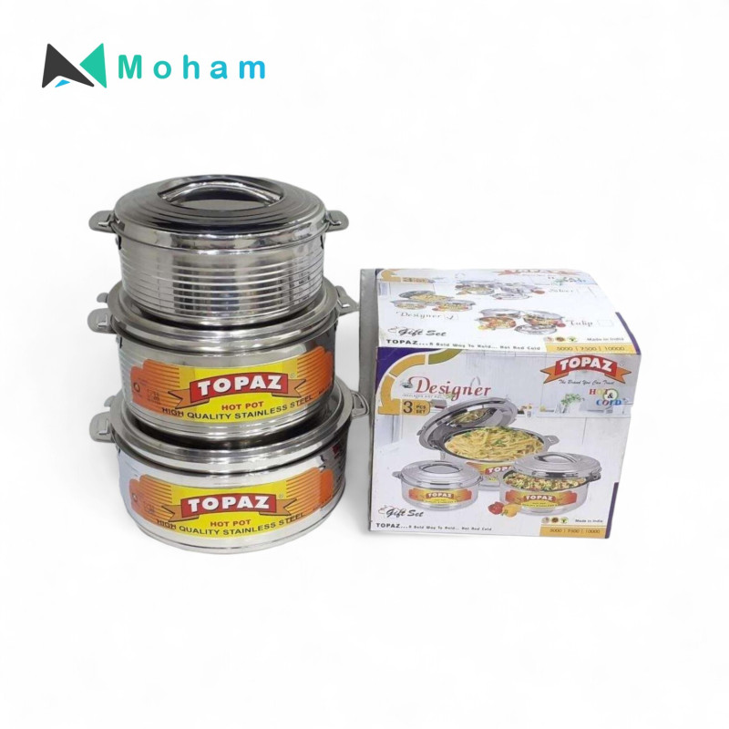 TOPAZ STAINLESS STEEL 3PC HOTPOT