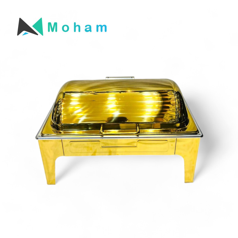Golden Rectangular Chafing Dish