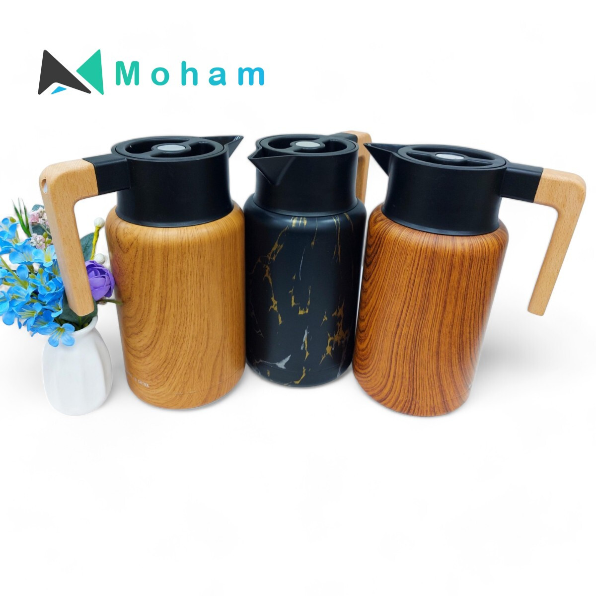 GER2167 Thermos Carafe with Wooden Handle (2L)
