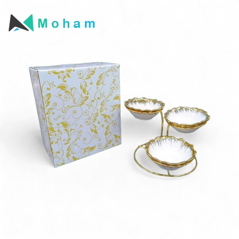 PLATE WID METAL SHELF 10X10X3.7CM-3PCS