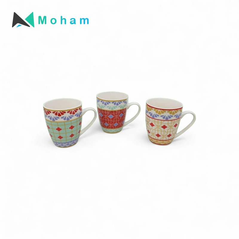 Ceramic Mugs with Decorative Patterns  8.3X10.3CM