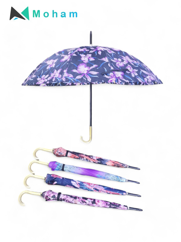 Stylish Floral Umbrella with Sturdy Construction