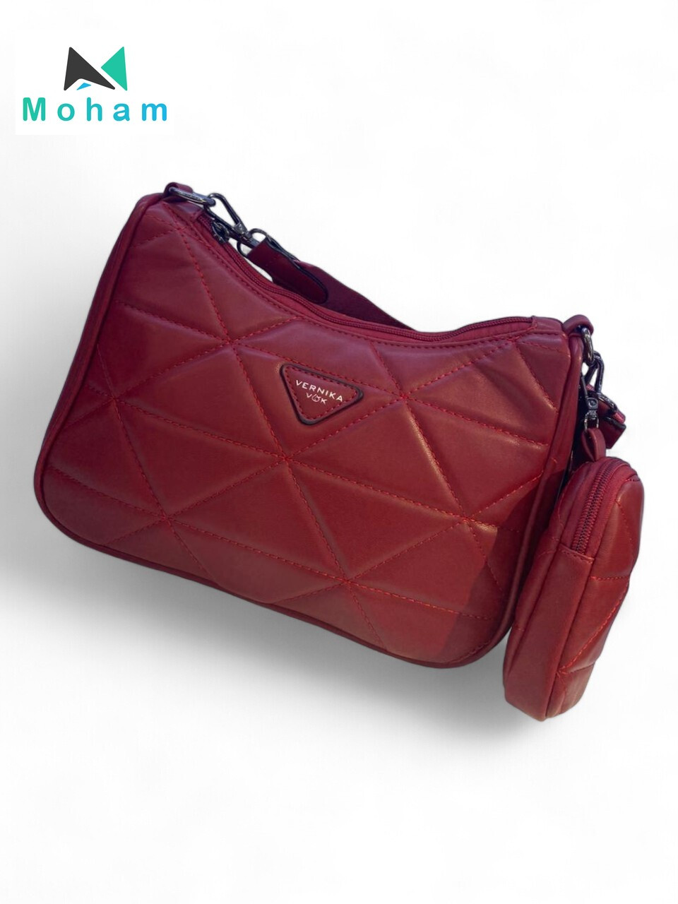 red leather purse