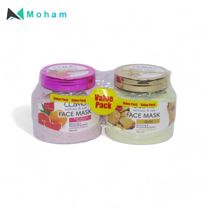COSMO 2PC OFFER PACK FACE MASK 500ML ASSTD.