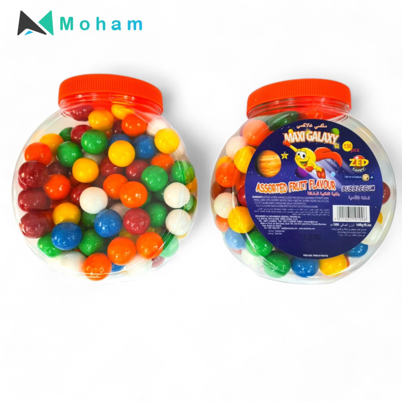 Maxi Galaxy Assorted Fruit Flavour Bubblegum 130pcs. 1kl