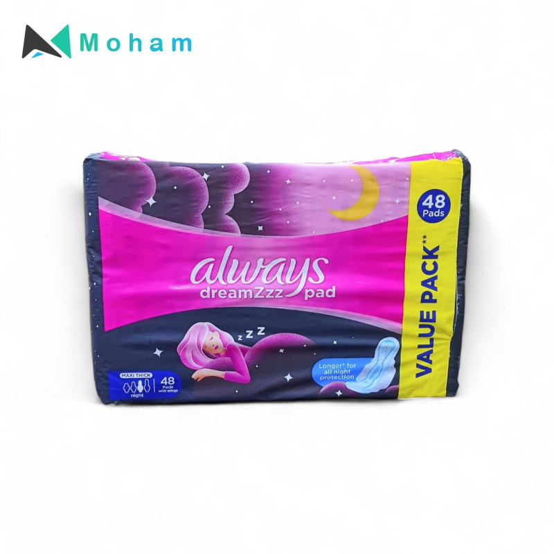 ALWAYS DREAMZZZ PAD PINK 3X48PC