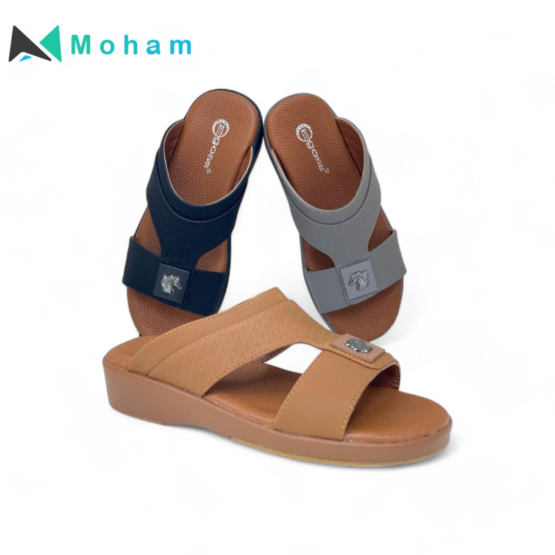 SPIC Egoss Men's Leather Strap Sandals