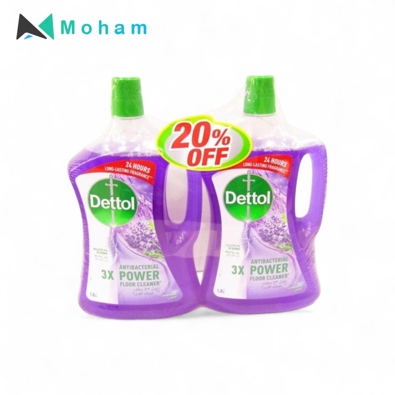 DETTOL FLOOR CLEANER LAVENDER 1.8L+1.8L