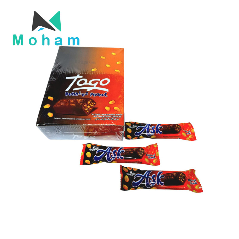 Tago Peanut Butter Filled Chocolate Bars 24pcs. 18 grams