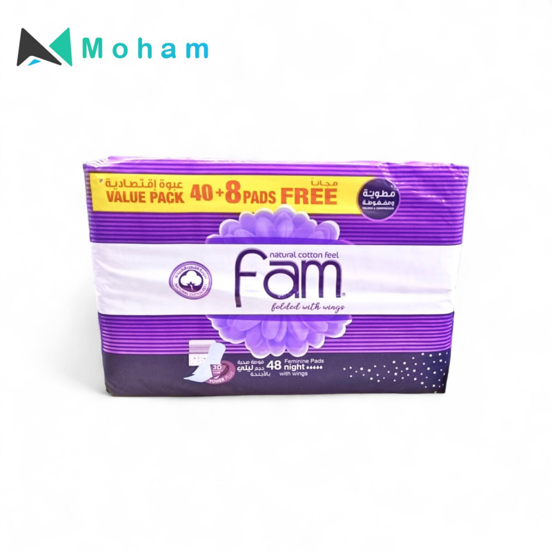 FAM FEMI PADS NIGHT 48/PK