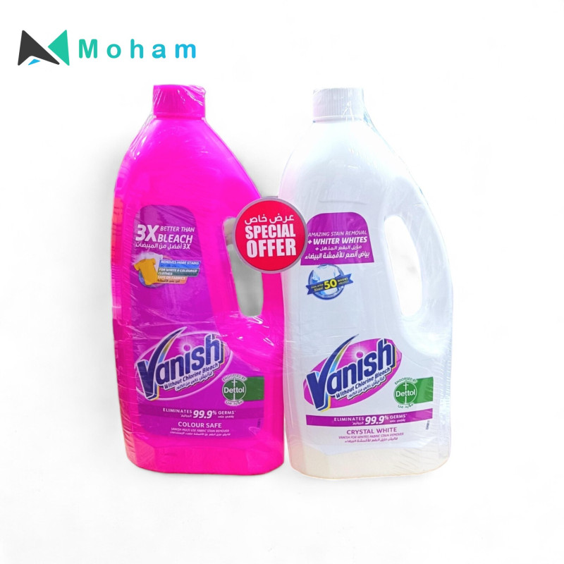 VANISH LIQUID STAIN REMOVER PINK+WHITE 1L