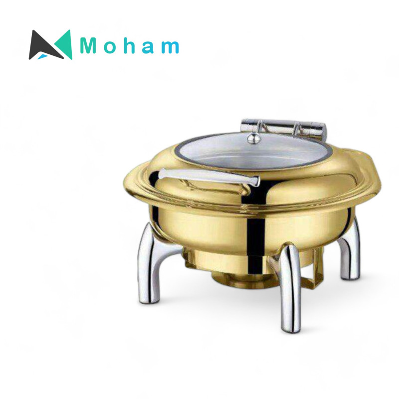Golden Round Chafing Dish