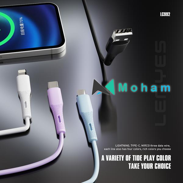 LC992 Type-C Fast-charging USB to Type-C cable 1M