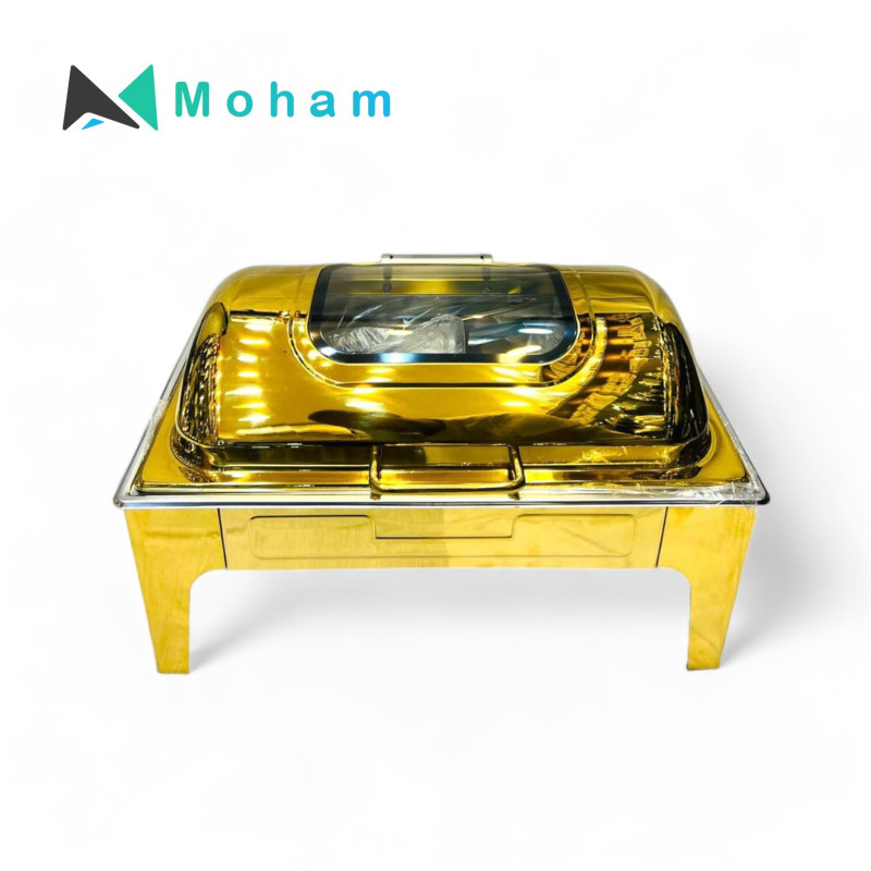 Golden Rectangular Chafing Dish