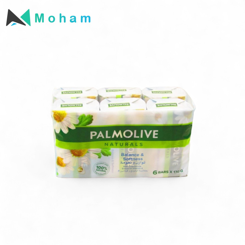 PALMOLIVE 170GM SOAP BALANCE & SOFTNESS WITH CHAMOMILE &VITAMIN E PACK OF 6
