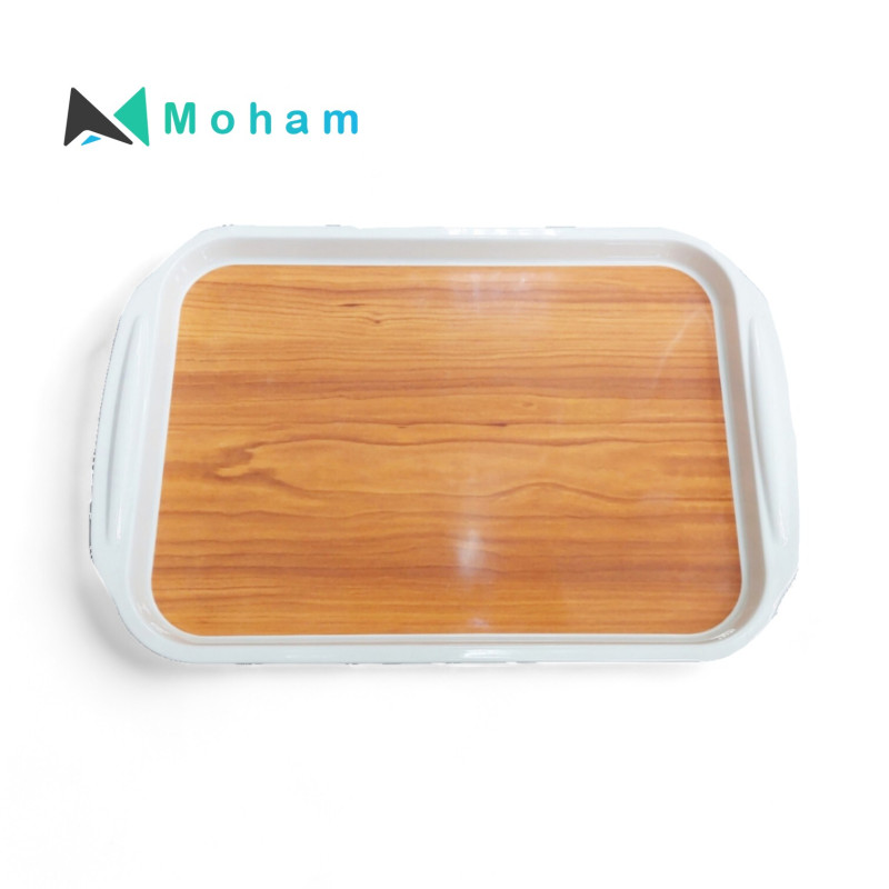 GERMAX- Melamine White Pearl Handle Tray