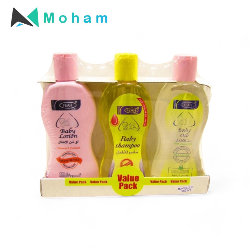 3PCS BABY GIFT SET 200ML (OIL+SHAMPOO+LOTION)