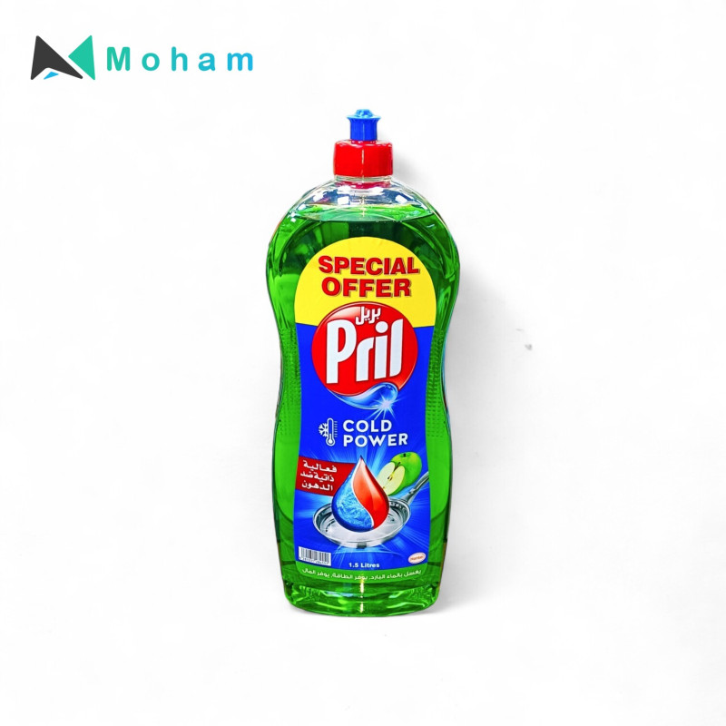 PRIL LIQUID DISHWASH GREEN APPLE 1.5LTR