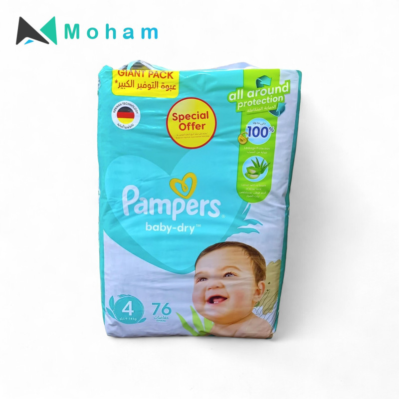 PAMPERS MEGA PACK 2X76PC NO4