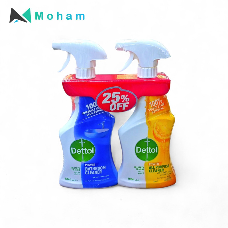 DETTOL ALL PURPOSE CLEANERR+BATHROOM CLEANER 500ML