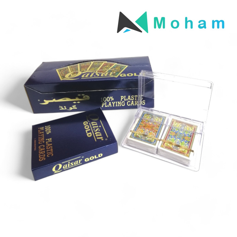 Qaisar Gold 100% Plastic Playing Cards