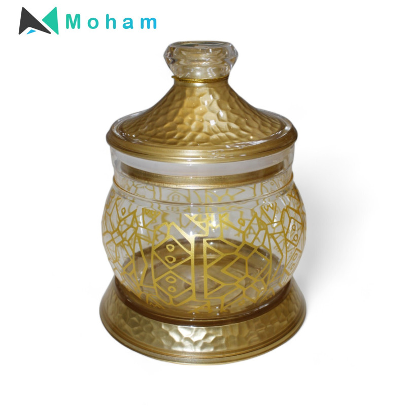 Royal Mirage Gold-Kissed Glass Canister Trio